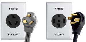 electric dryer 3 4 prong plugs